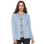 Women's Croft & Barrow&reg; Essential Open Front Cardigan, Size: Xl, Light Blue