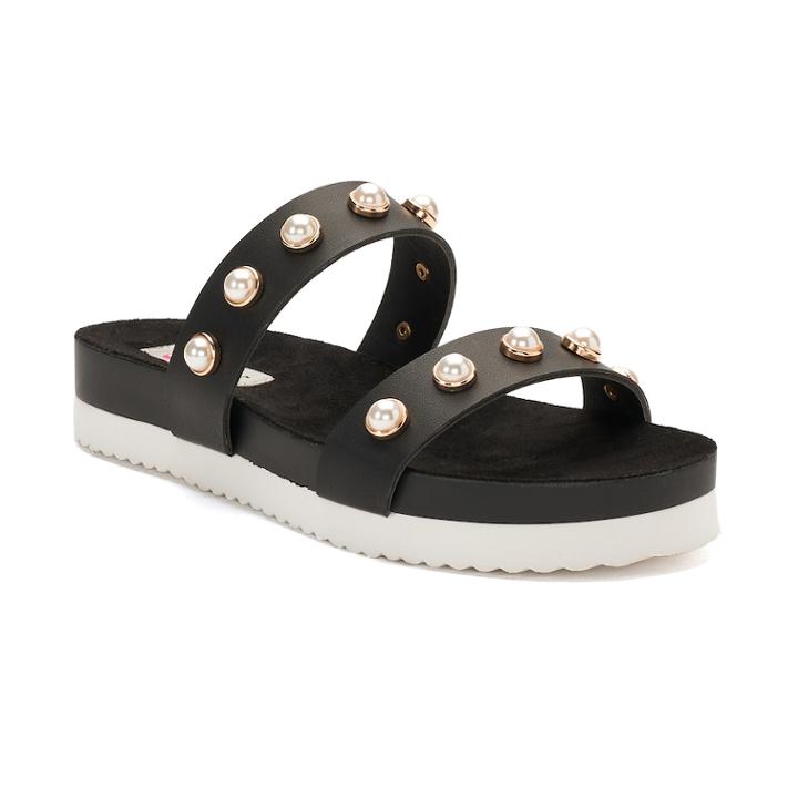 Unleashed By Rocket Dog Lowes Women's Footbed Sandals, Size: Medium (6), Black
