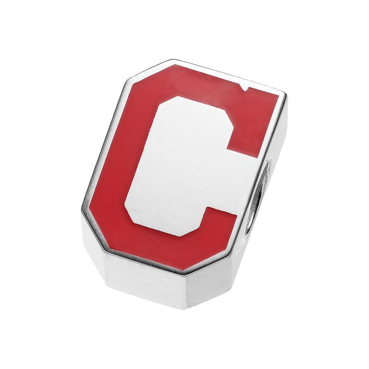 Logoart Sterling Silver Cleveland Indians Bead, Women's, Multicolor