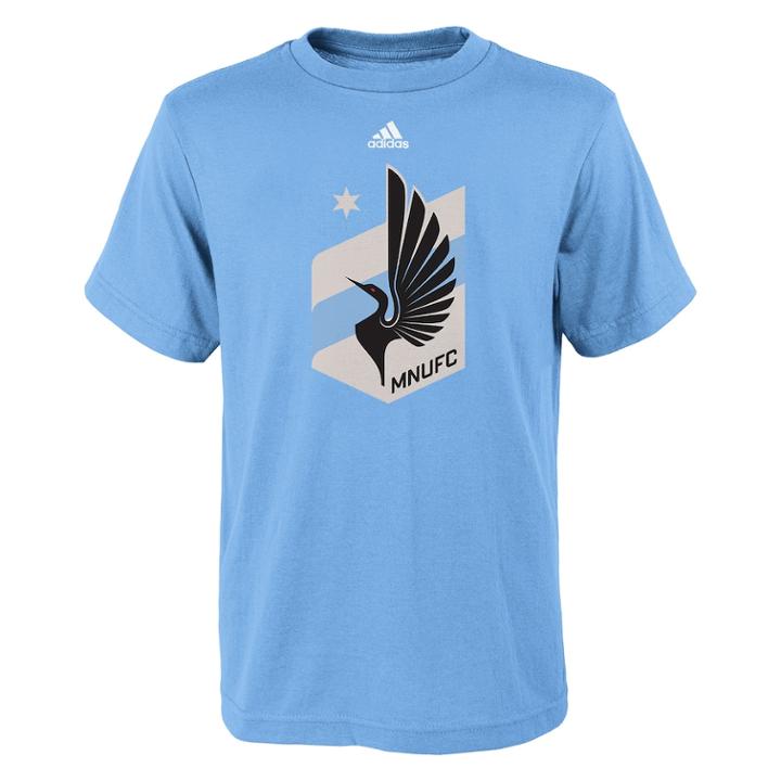Boy's 8-20 Adidas Minnesota United Fc Logo Tee, Size: Xl 18-20, Light Blue