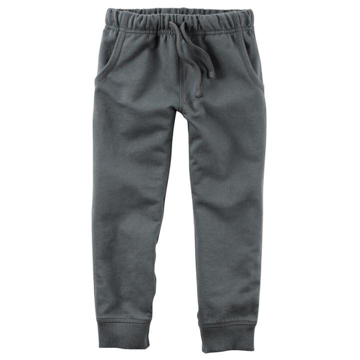 Boys 4-8 Carter's Pull-on French Terry Jogger Pants, Size: 4, Grey