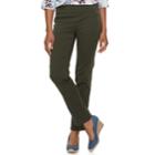 Women's Croft & Barrow&reg; Effortless Stretch Pull-on Pants, Size: 12, Dark Green