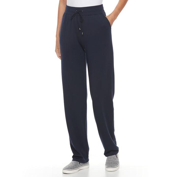 Women's Croft & Barrow&reg; Terry Knit Sweatpants, Size: Xl, Blue