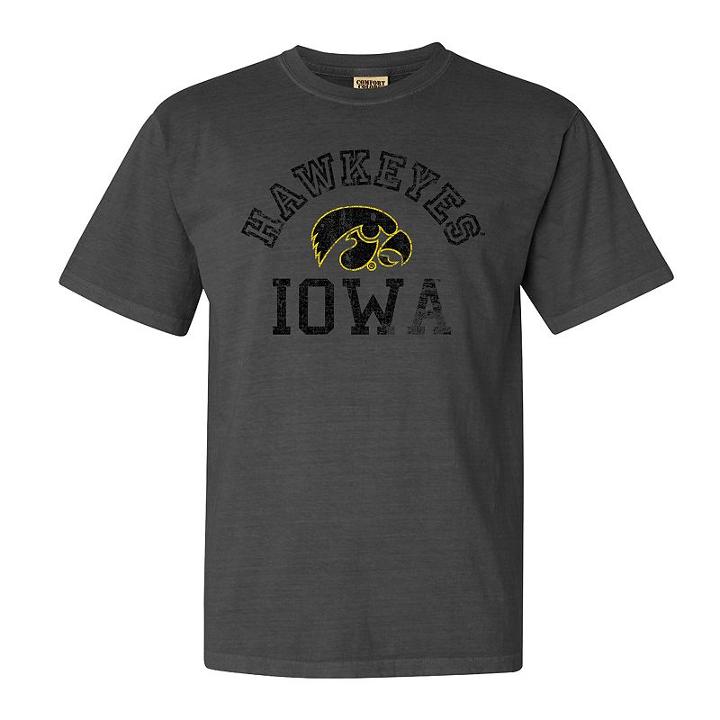 Men's Iowa Hawkeyes Pre Peak Comfort Tee, Size: Small, Grey (charcoal)
