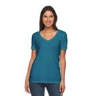 Women's Sonoma Goods For Life&trade; Slubbed V-neck Tee, Size: Medium, Blue