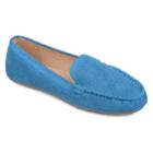 Journee Collection Halsey Women's Moccasins, Size: Medium (8.5), Blue