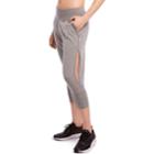 Women's Jockey Sport Heritage Slit Side Capri Jogger Sweatpants, Size: Large, Med Grey