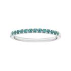 14k White Gold Lab-created Alexandrite Stackable Ring, Women's, Size: 8, Blue