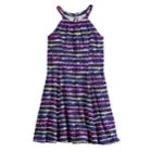 Girls 4-10 Jumping Beans&reg; Pattern Princess Seam Halter Dress, Size: 8, Blue