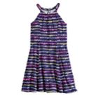 Girls 4-10 Jumping Beans&reg; Pattern Princess Seam Halter Dress, Size: 8, Blue