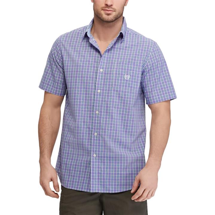 Big & Tall Chaps Classic-fit Easy-care Button-down Shirt, Men's, Size: L Tall, Purple