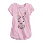 Girls 4-12 Jumping Beans&reg; Embellished Graphic Short-sleeve Tee, Size: 7, Light Pink