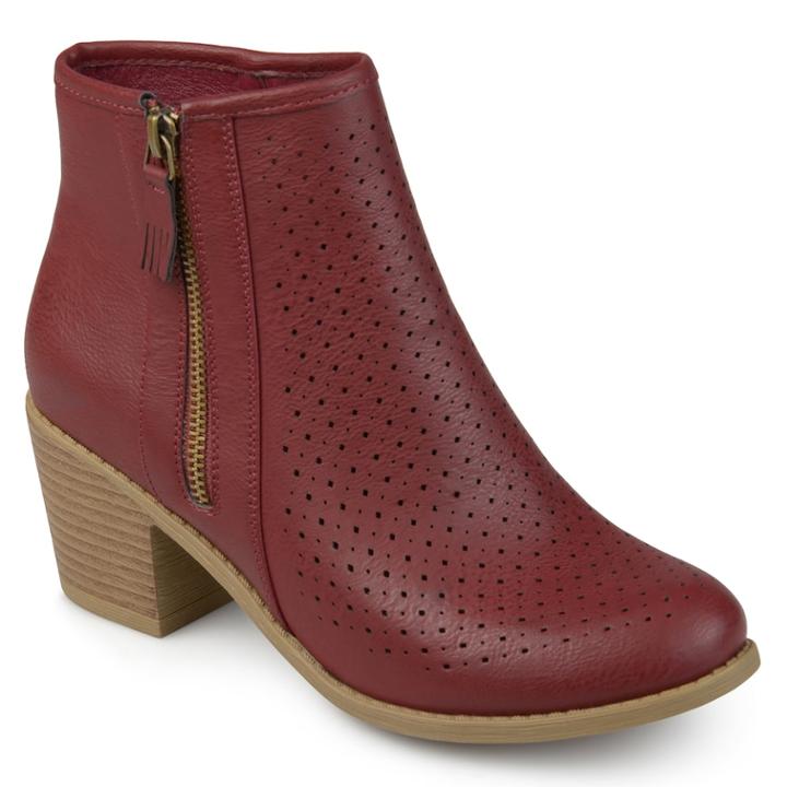 Journee Collection Meleny Women's Ankle Boots, Size: Medium (12), Red