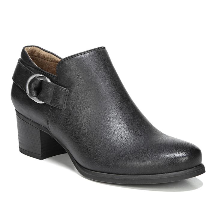 Naturalsoul By Naturalizer Sandi Women's Ankle Boots, Size: 7 Wide, Black