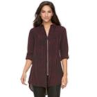 Women's Rock & Republic&reg; Zip Tunic, Size: Medium, Purple