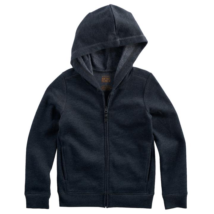 Girls 4-10 Jumping Beans&reg; Zip-front Hoodie With Sparkle Details, Size: 6x, Black