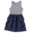 Girls 4-10 Jumping Beans&reg; Patterned Tiered Skirt Dress, Girl's, Size: 5, Blue