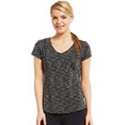 Women's Marika Crunch Space-dyed Tee, Size: Medium, Black