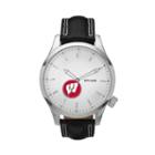 Sparo Watch - Men's Icon Wisconsin Badgers Leather, Black