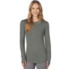 Women's Cuddl Duds Strecth Thermal Crewneck Top, Size: Small, Med Green
