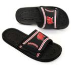 Wisconsin Badgers Slide Sandals - Youth, Boy's, Size: Large, Black