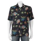 Big & Tall Batik Bay Classic-fit Tropical Button-down Shirt, Men's, Size: 3xl Tall, Black