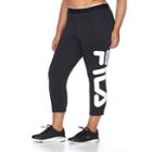 Plus Size Fila Sport&reg; Rainbow Blast Capri Workout Leggings, Women's, Size: 3xl, Black