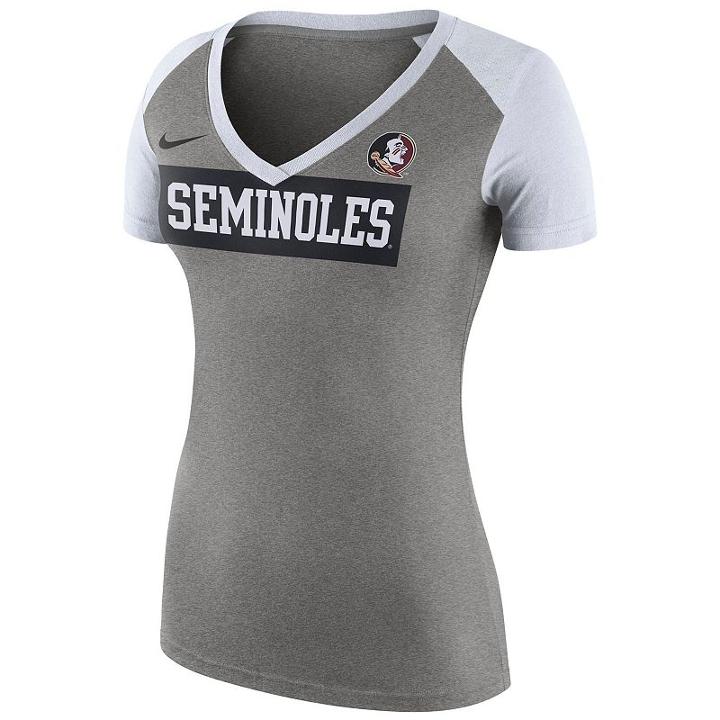 Women's Nike Florida State Seminoles Football Top, Size: Large, Dark Grey