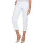 Women's Apt. 9&reg; Torie Straight-leg Capri Pants, Size: 0, White