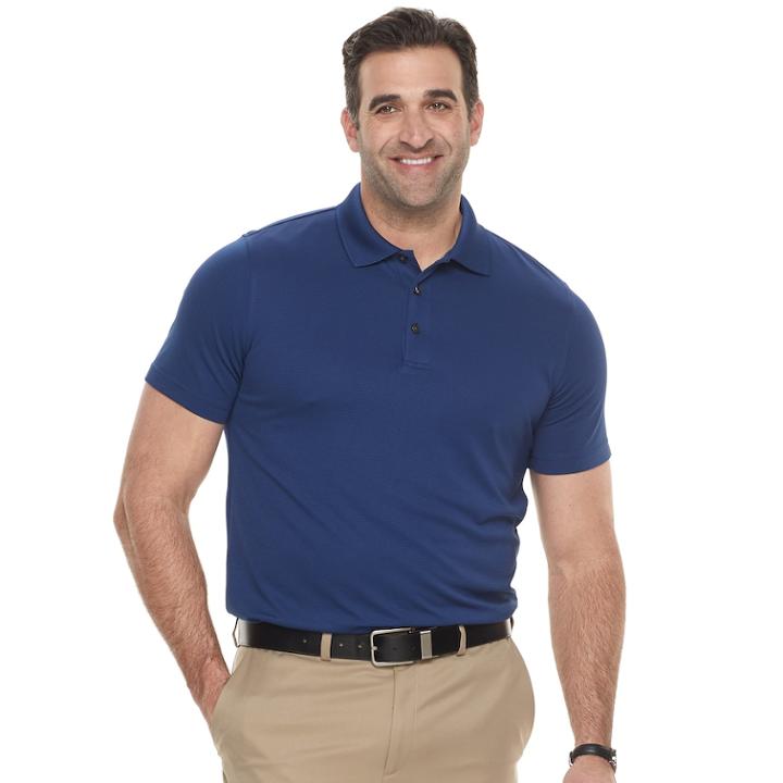 Big & Tall Van Heusen Air Ottoman Classic-fit Polo, Men's, Size: 3xl Tall, Blue (navy)