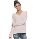Juniors' So&reg; Raglan V-neck Sweater, Teens, Size: Xs, Lt Orange