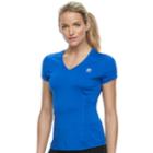 Women's Fila Sport&reg; Upf Short Sleeve V-neck Tee, Size: Large, Med Blue
