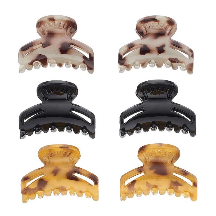 Mudd&reg; Round Claw Hair Clip Set, Women's, Grey