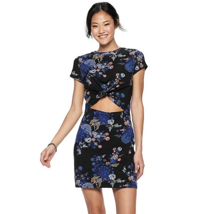 Juniors' Mudd&reg; Knot Front Dress, Teens, Size: Small, Oxford