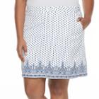 Plus Size Croft & Barrow&reg; Novelty Skort, Women's, Size: 18 W, White