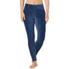 Women's Cuddl Duds Plush Velour Leggings, Size: Medium, Turquoise/blue (turq/aqua)