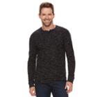 Men's Marc Anthony Slim-fit Waffle-weave Knit Henley, Size: Medium, Black