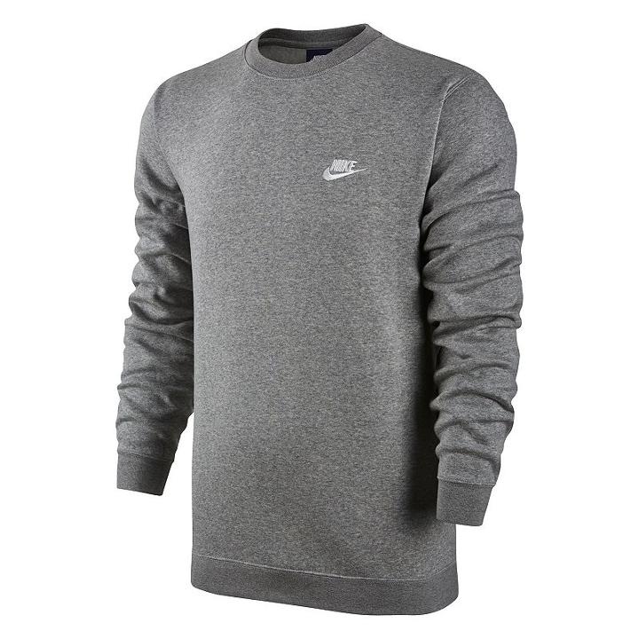 Men's Nike Club Crew Fleece, Size: Xl, Grey Other