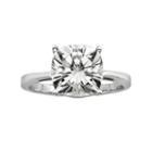 Forever Brilliant Cushion-cut Lab-created Moissanite Engagement Ring In 14k White Gold (4 1/5 Ct. T.w.), Women's, Size: 9