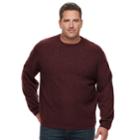 Big & Tall Dockers Classic-fit Cable-knit Easy-care Crewneck Sweater, Men's, Size: Xl Tall, Red