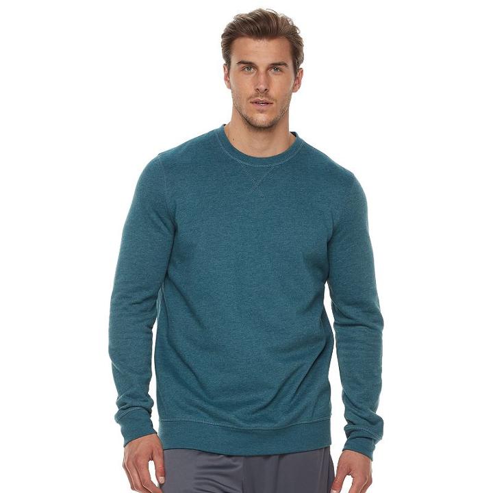 Big & Tall Tek Gear&reg; Fleece Crewneck Tee, Men's, Size: Xl Tall, Blue