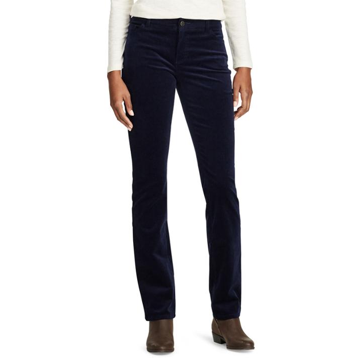 Women's Chaps 4-way Stretch Pant, Size: 6 Short, Blue