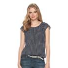 Women's Lc Lauren Conrad Pleated Top, Size: Small, Blue (navy)