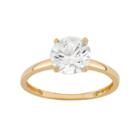 Cubic Zirconia Solitaire Engagement Ring In 10k Gold, Women's, Size: 8