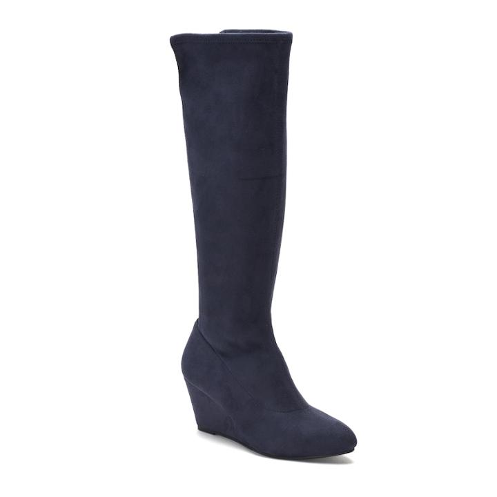 New York Transit Come Over Women's Knee High Boots, Size: Medium (8.5), Blue