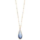 Lc Lauren Conrad Blue Channel Pendant Necklace, Women's
