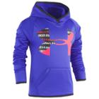 Girls 4-6x Under Armour Script Big Logo Hoodie, Size: 5, Med Purple