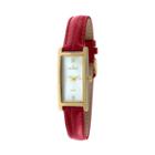 Peugeot Women's Leather Watch - 3017rd, Red