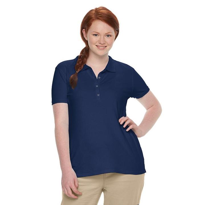 Juniors' Plus Size So&reg; Uniform Polo Top, Teens, Size: 3xl, Blue