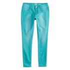 Girls 7-16 & Plus Size So&reg; Constructed Jeggings, Size: 14, Turquoise/blue (turq/aqua)